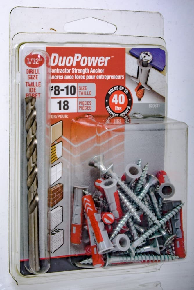 Hillman DuoPower #8 Contractor-Strength Anchor Kit, 1-3/16-in, 18-pk
