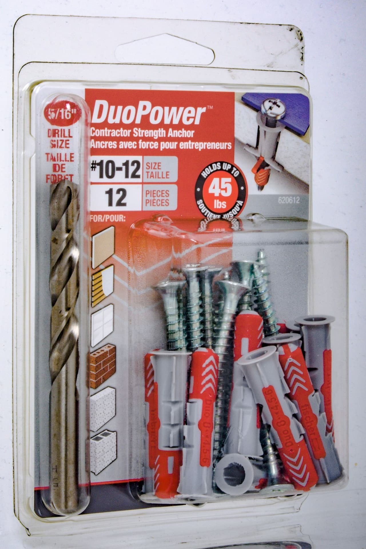 Hillman DuoPower #10-12 Contractor-Strength Anchor Kit, 1-9/16-in, 12-pk
