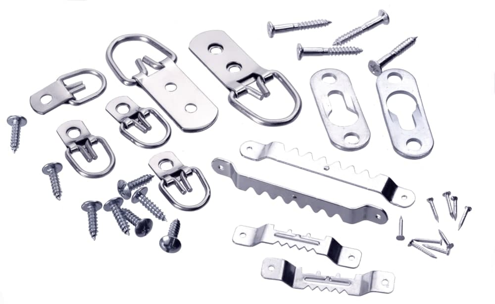 OOK Frame Back Kit, For Mount Frames, Self-leveling, 20-lb Capacity, Silver, 32-pk
