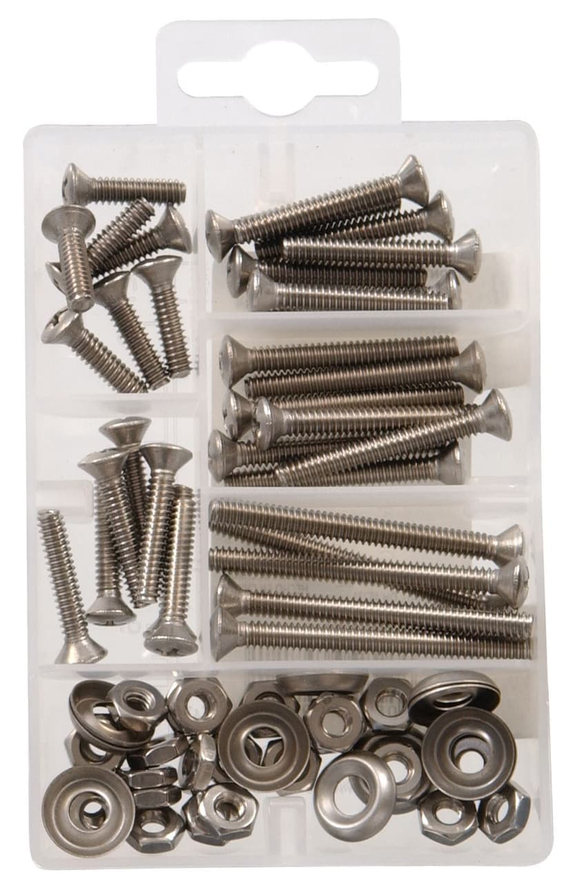 Hillman Stainless Steel Oval Head Phillips Machine Screw Kit, Assorted Screws, Small