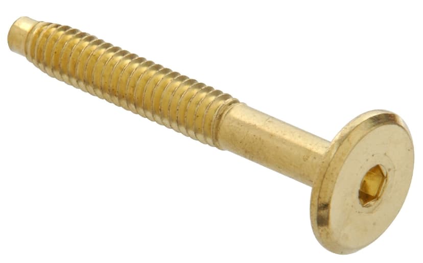 Hillman Connector Bolt, Hex Drive, 1/4-in x 60-mm, Brass