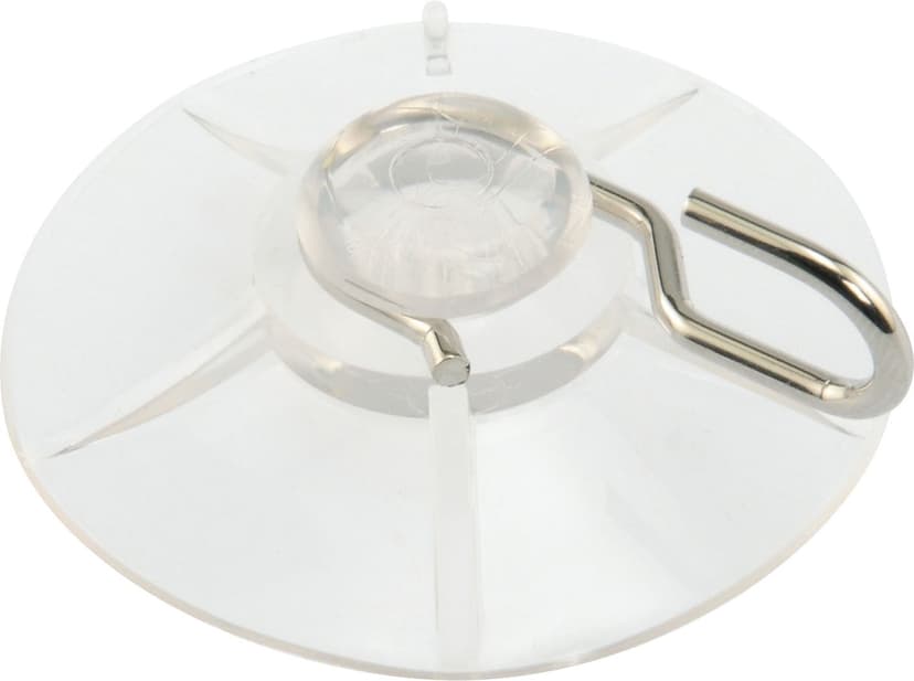 Hillman Large Clear Suction Cup Hooks, Easy to Remove, 3-pc