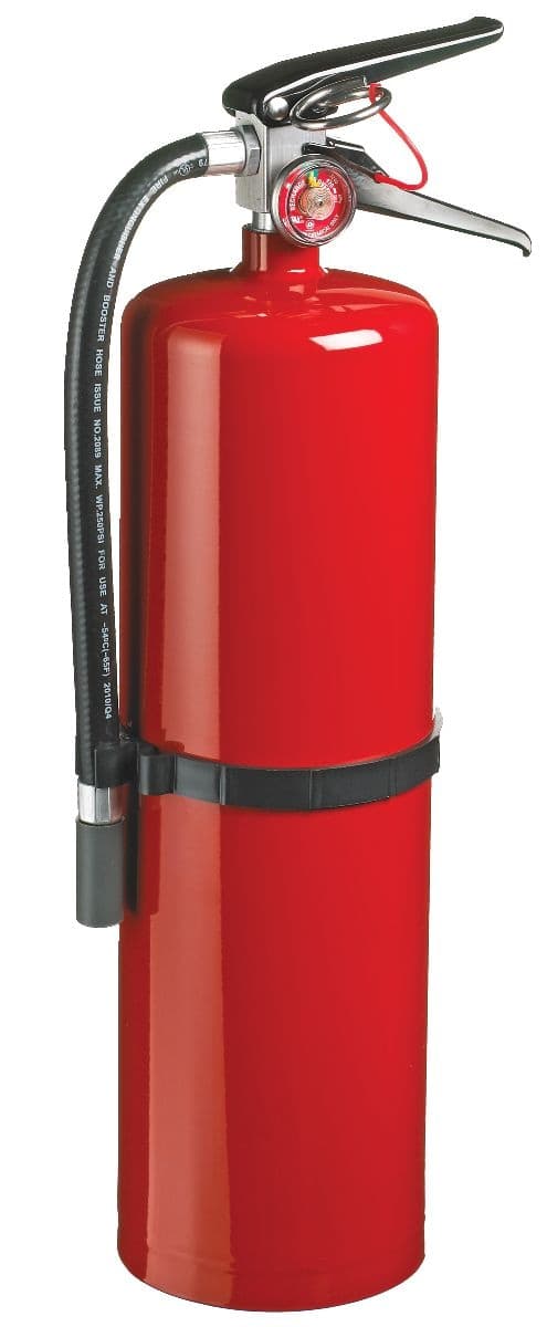 Garrison 6A80BC Heavy-Duty Rechargeable Fire Extinguisher With Hook, 10-lb, Red
