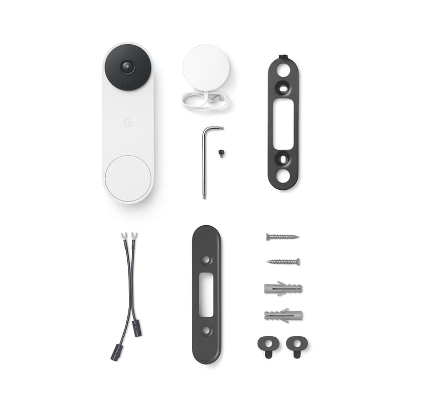 Google Nest Wired Wi-Fi Video Doorbell, 2nd Gen, White