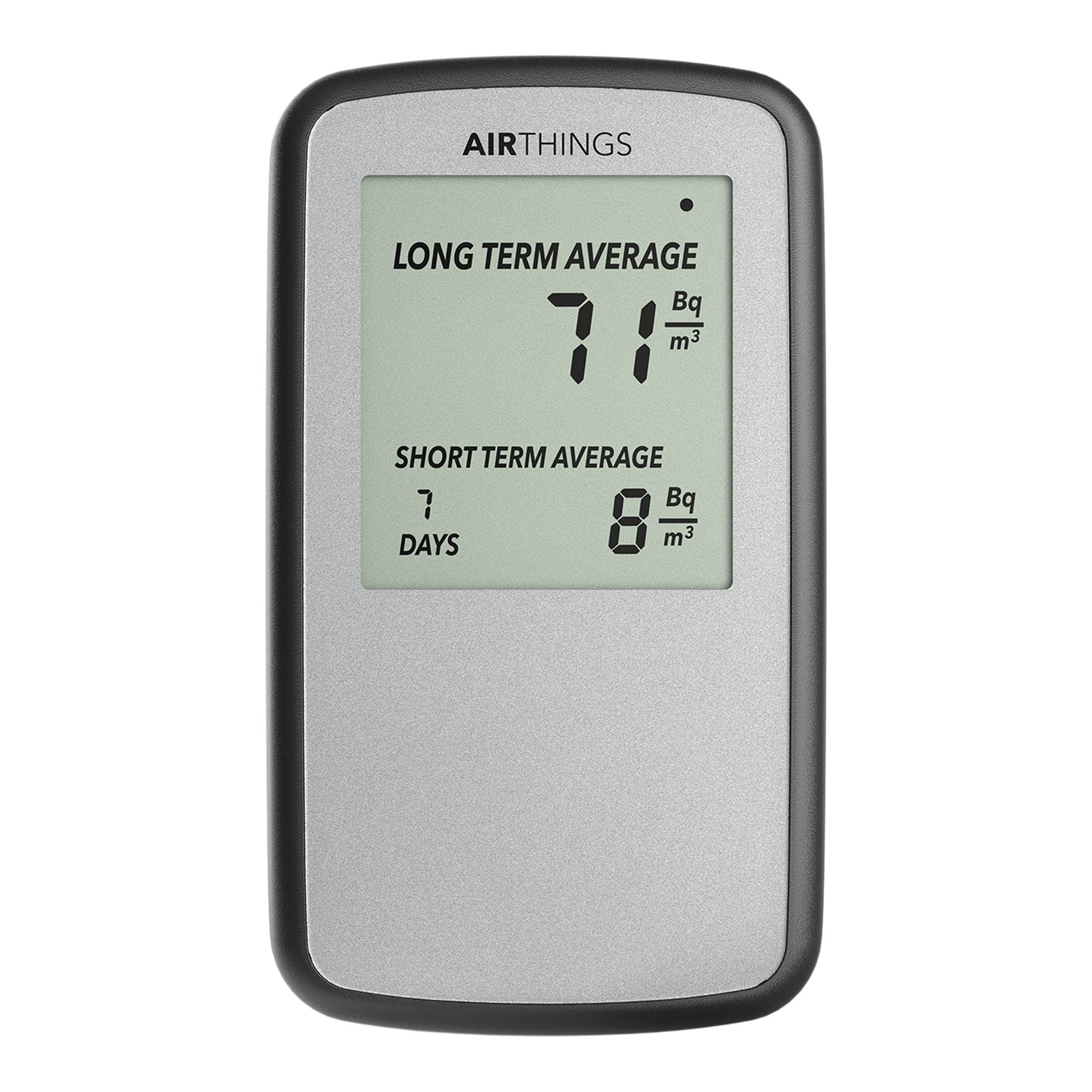 Airthings Corentium Battery-Operated Home Radon Detector with LCD Display, Black