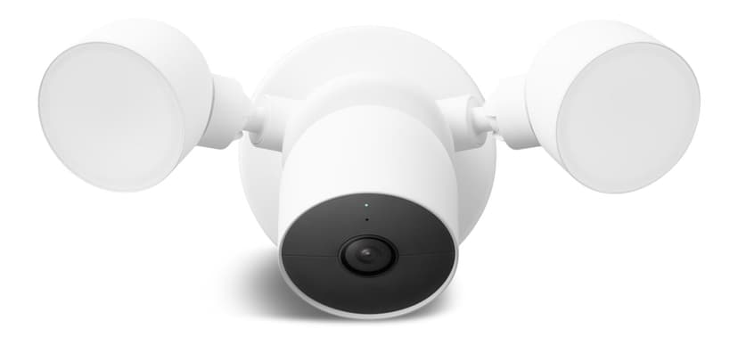 Google Nest Cam 1080p HD Security Camera with Floodlights, White