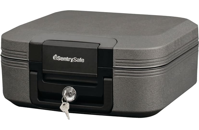 SentrySafe Medium Fire and Water-Resistant Chest Safe Box With Key Lock, 8-L, Black