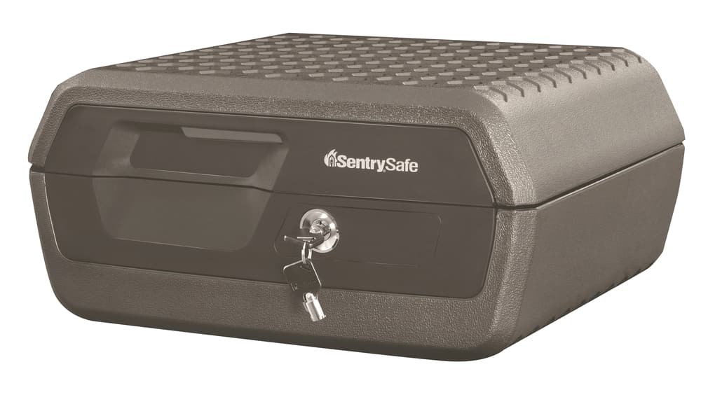 SentrySafe Fire and Water-Resistant Chest Safe Box With Key Lock, 10.2-L, Black