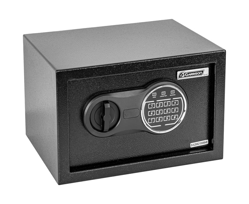 Garrison Small Steel Security Safe Box With Digital Keypad, 8.5-L, Black