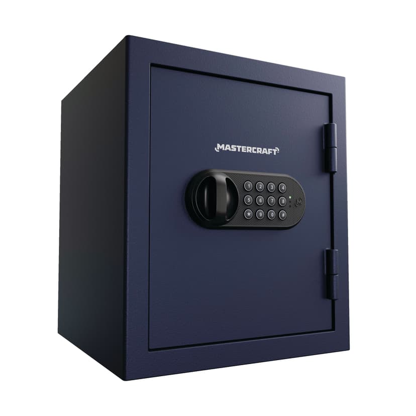 Mastercraft 1.0 Cu-Ft Anti-theft Fireproof Safe with Bolt Down Kit, Navy Blue