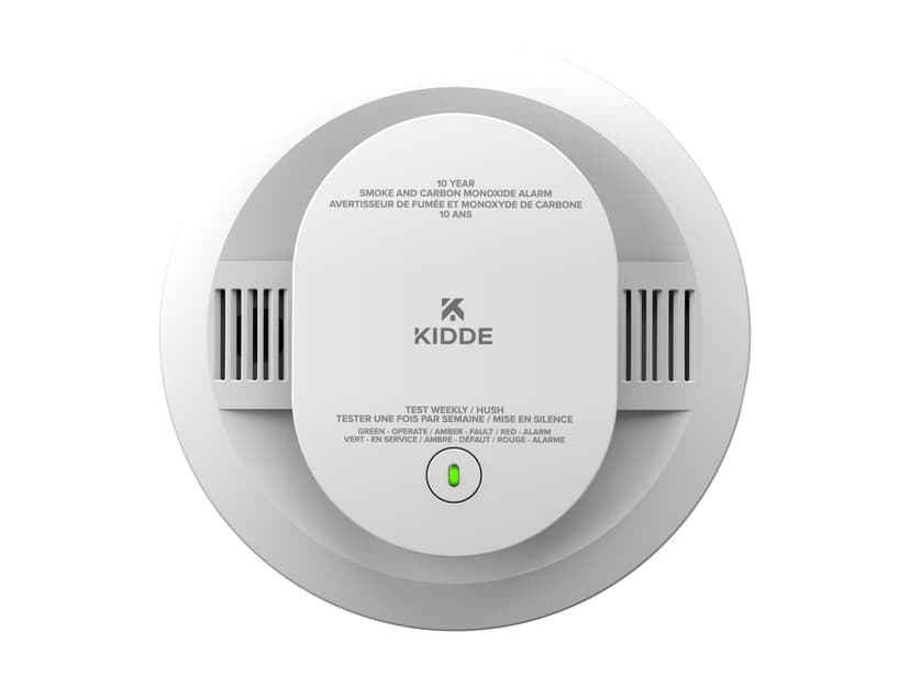 Kidde Worry-Free Talking Smoke & Carbon Monoxide (CO) Alarm Combo with 10-Year Sealed Battery