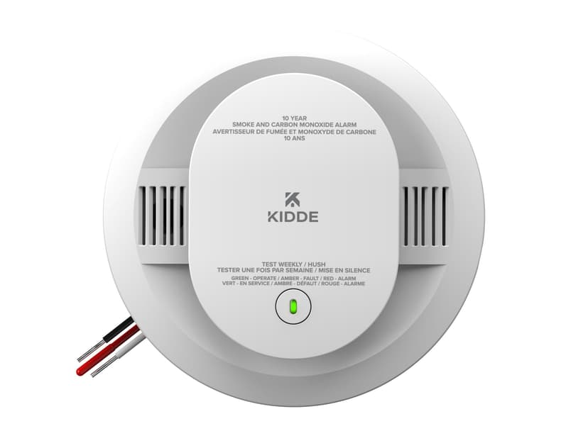 Kidde Worry-Free 120V Hardwired Talking Smoke & Carbon Monoxide (CO) Alarm with 10-Year Sealed Battery & Voice Alerts