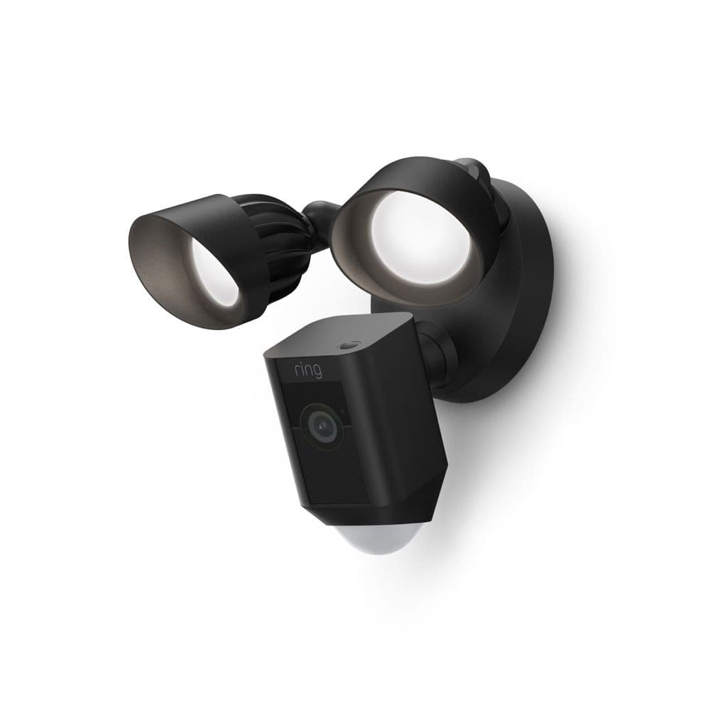 Ring Floodlight Cam Wired Plus 1080p HD Outdoor Security Camera, Black