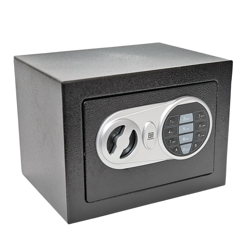 Guardwell Security Safe Box With Digital Keypad, 6-L, Black