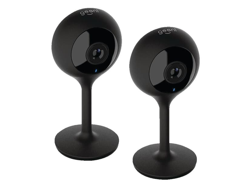 Geeni Look 720p HD Indoor Smart Home Security Camera System, 2-pk, White