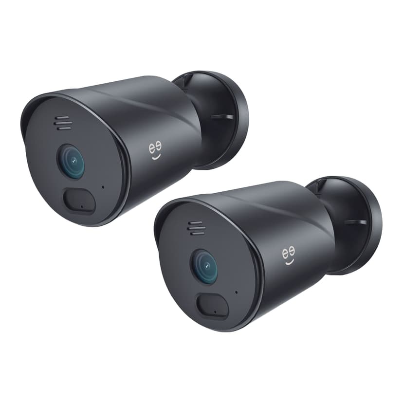 Geeni Vantage 1080p HD Smart Outdoor Security Camera with 2-Way Audio & Night Vision, Black, 2-pk