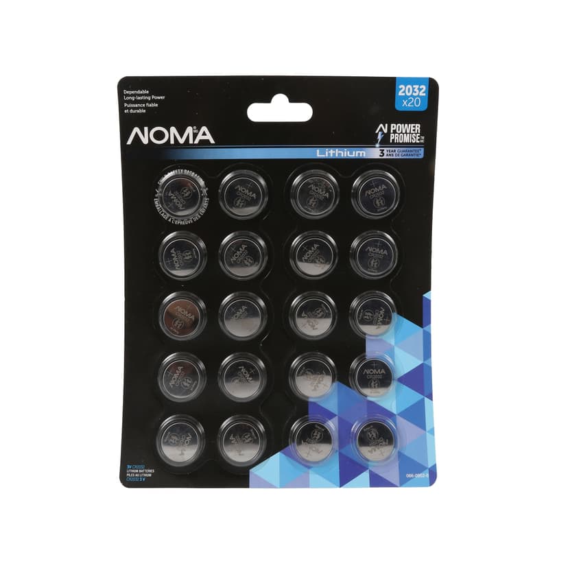 NOMA CR2032 Button Cell Batteries, 20-pk