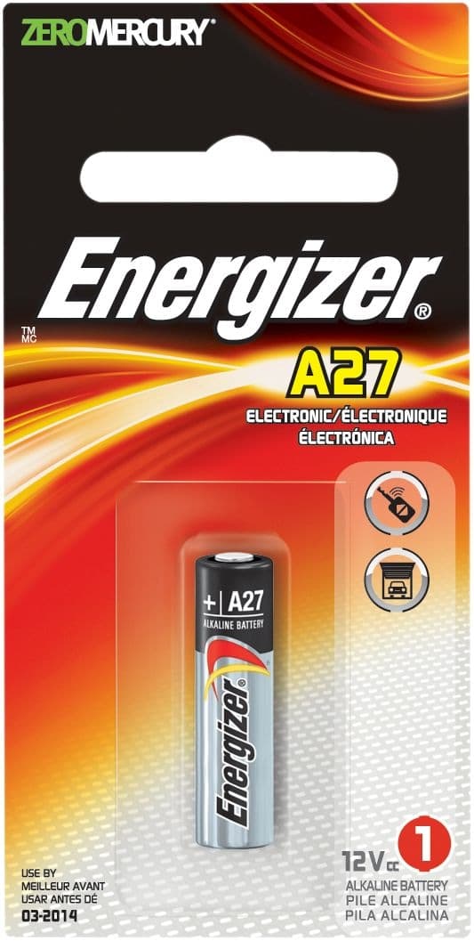 Energizer 1-pk A27 12V / 12 Volt Alkaline Battery for Garage Door Openers