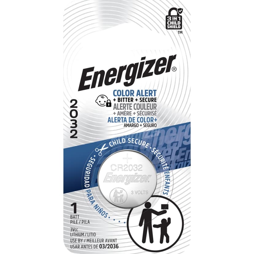 Energizer 1-pk CR2032 3V / 3 Volt Lithium Coin Cell Battery, Long Lasting