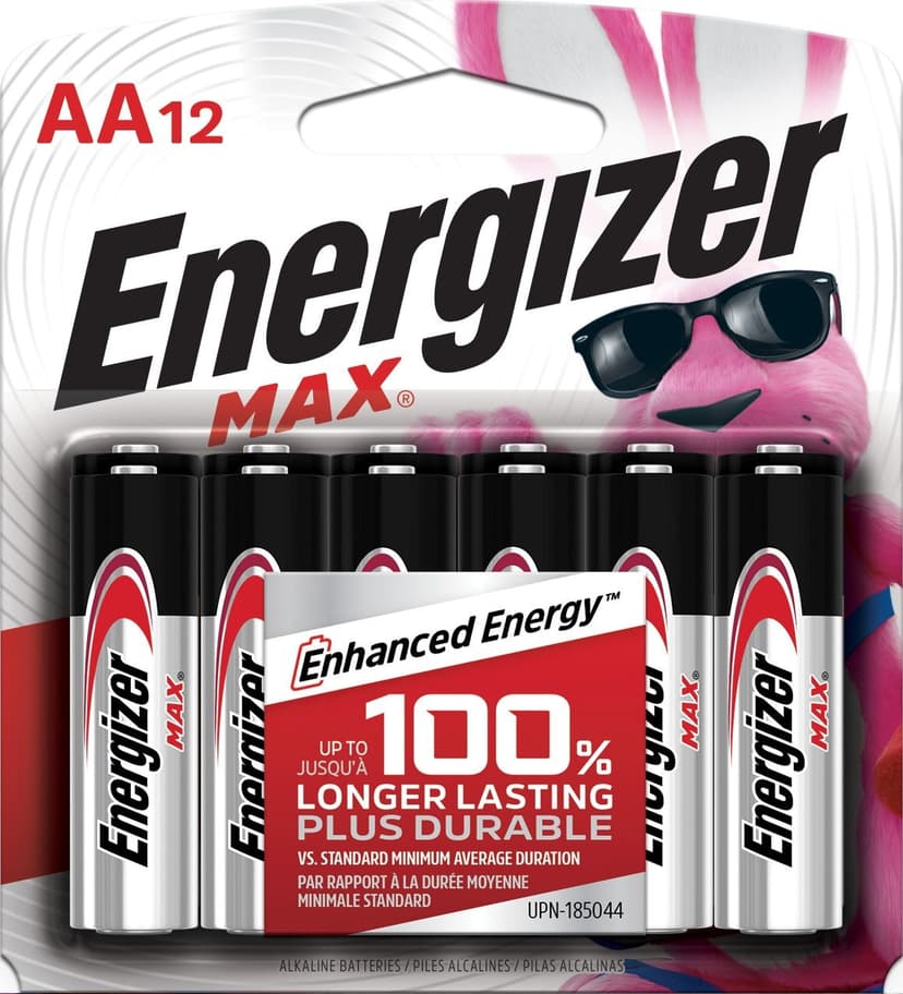 Energizer Max 12-pk AA Alkaline Batteries, Long Lasting, All Purpose