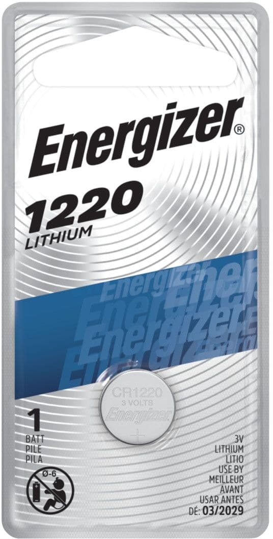 Energizer 1-pk ECR1220 DL1220 3V / 3 Volt Lithium Coin Battery, Long Lasting
