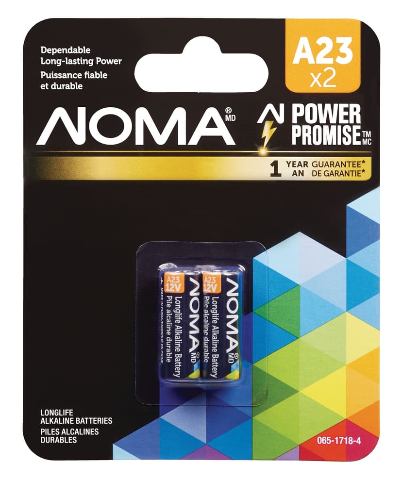 NOMA A23 12V / 12 Volt Alkaline Batteries, 2-pk
