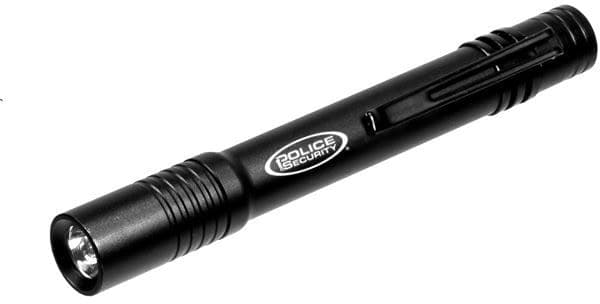 Police Security UV Inspection Lights Aluminum Detection LED Handheld Flashlights, Batteries Included, Black, 2-pk