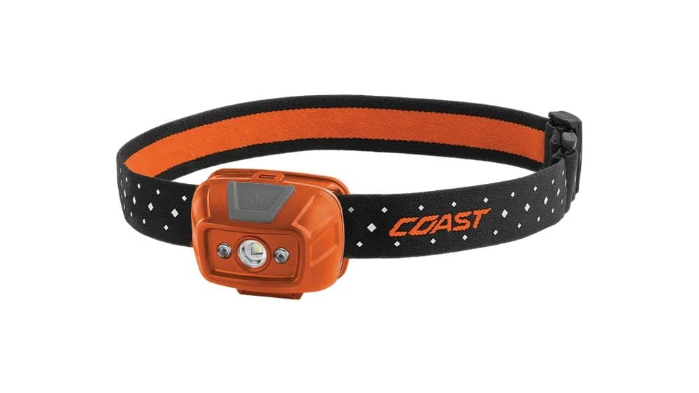 Coast FL19 365 Lumens Dual Colour Wide Angle LED Headlight/Headlamp, Batteries Included