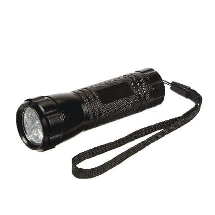 Certified 9V Ultra-Violet UV LED Blacklight/Handheld Flashlight, Batteries Included, Black