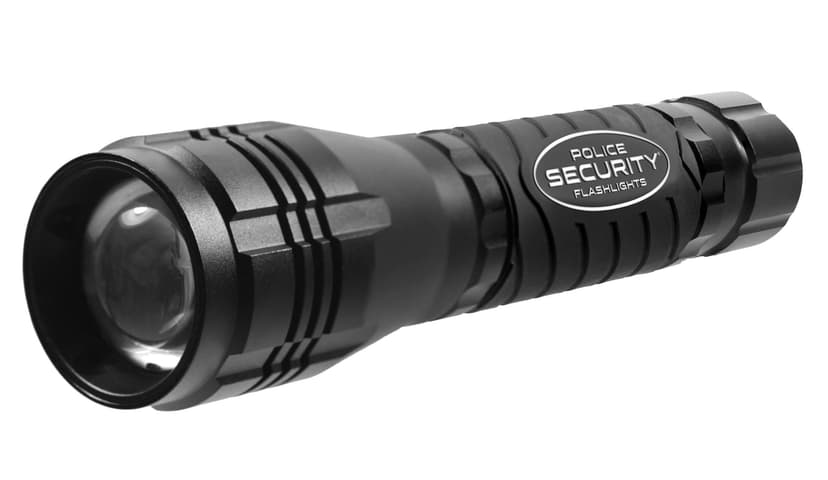 Police Security 1400 Lumens Elite Zephyr 6AA Aluminum Handheld Flashlight, Batteries Included, Black