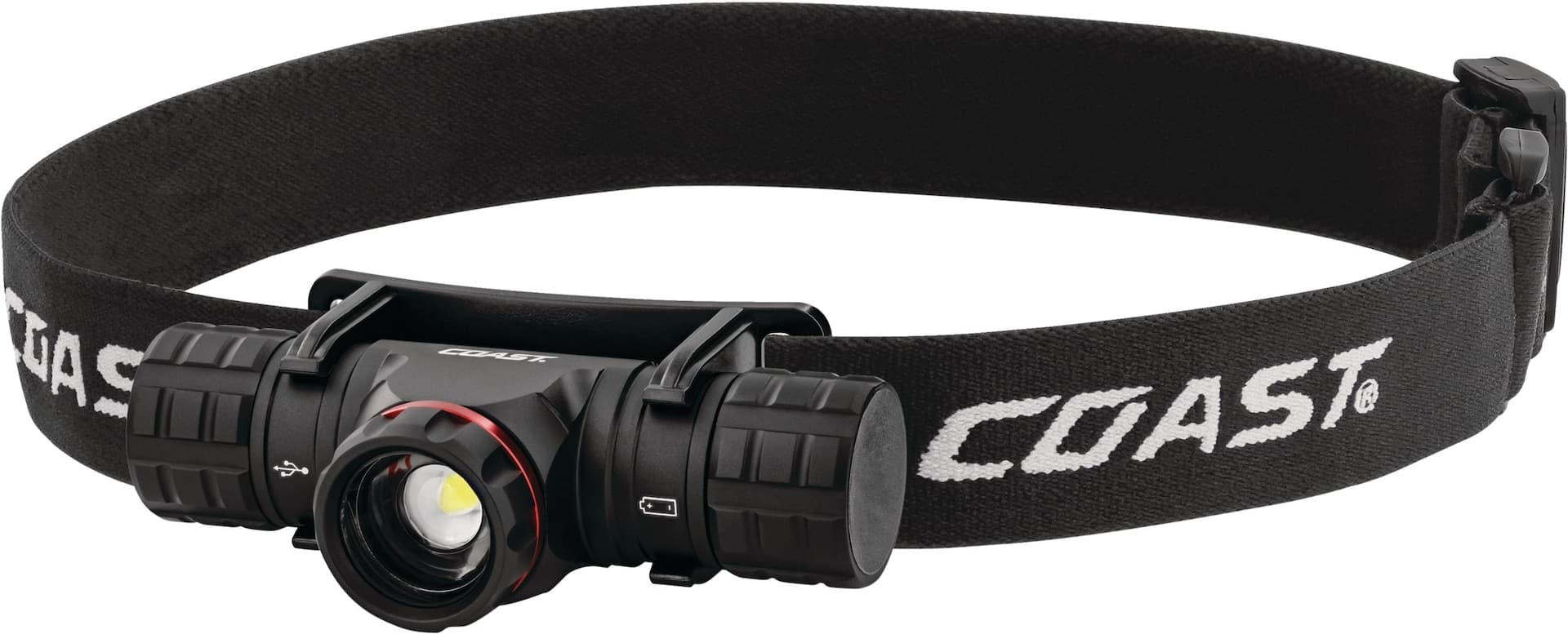 Coast XPH30R Weatherproof Magnetic Dual Power Rechargeable Headlight/Headlamp, Black