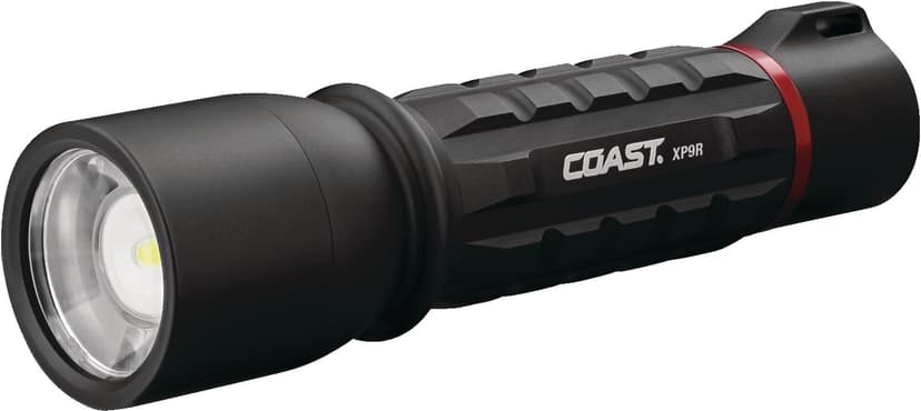 Coast XP9R 1500 Lumens Weatherproof Slide Focusing Handheld Flashlight, Batteries Included, Black