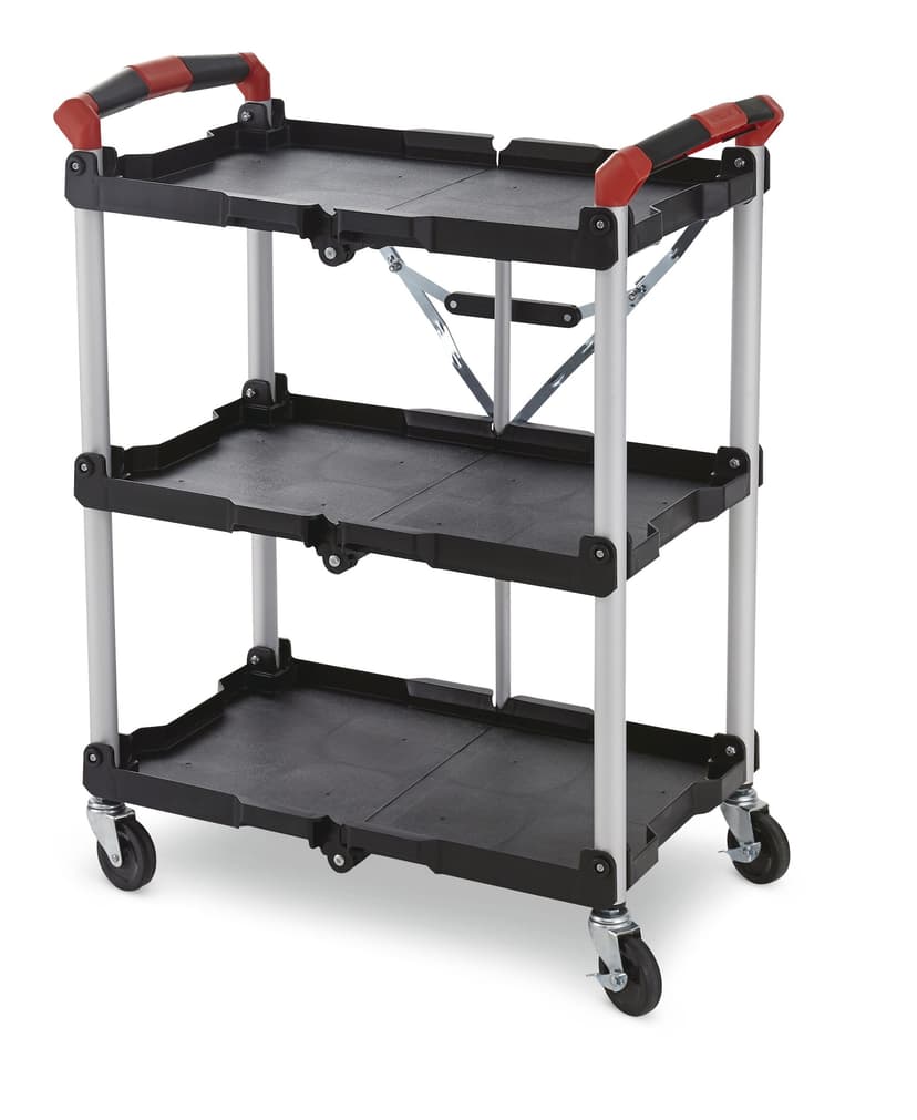 Olympia Folding Service Cart, 150-lb Capacity