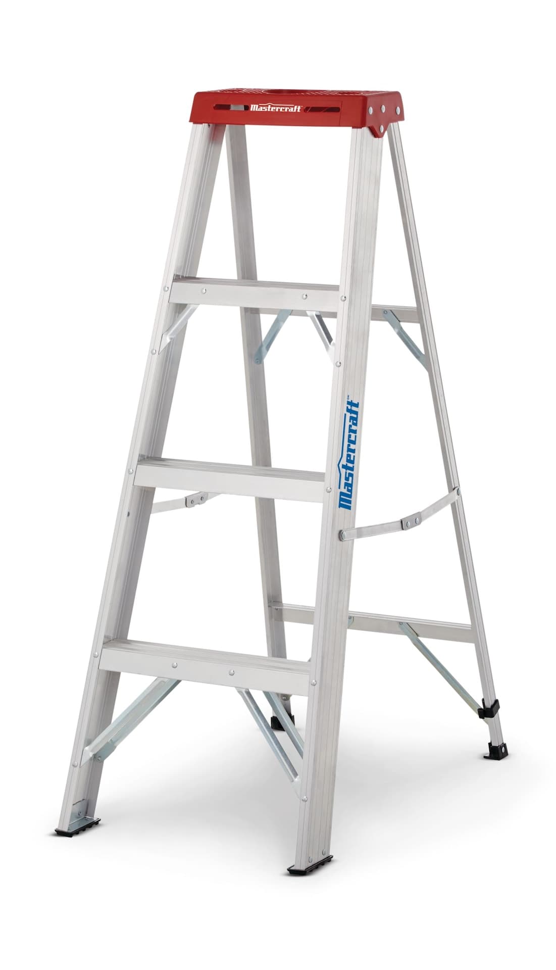 Mastercraft Grade 3 Aluminum 3 Step Ladder, 4-ft, 200-lb