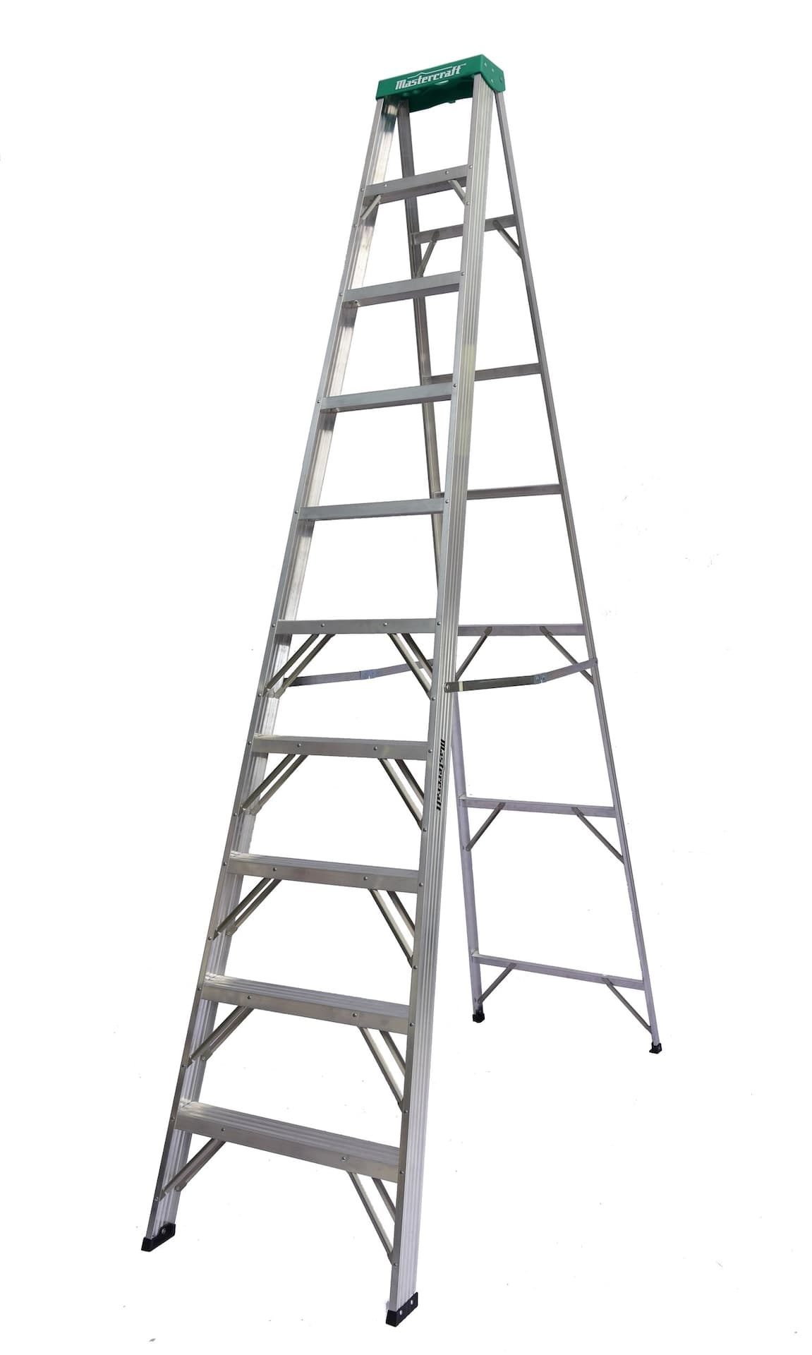 Mastercraft Tradesman Grade 2 Aluminum Commercial Step Ladder, 10-ft, 225-lb