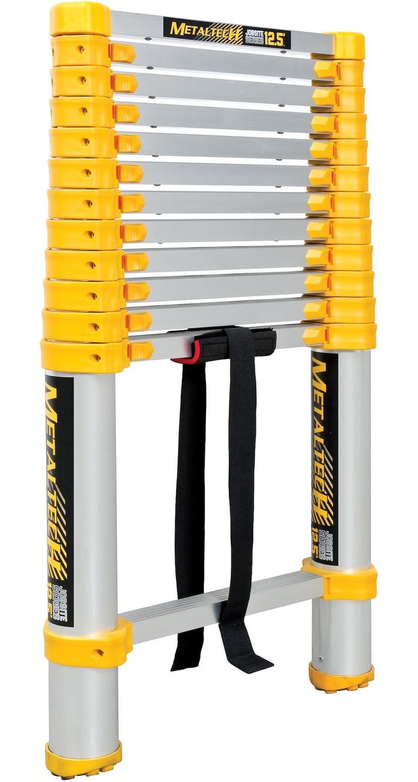 MetalTech CSA Approved Grade 1 Aluminum Telescopic Ladder, 12.5-ft, 250-lb