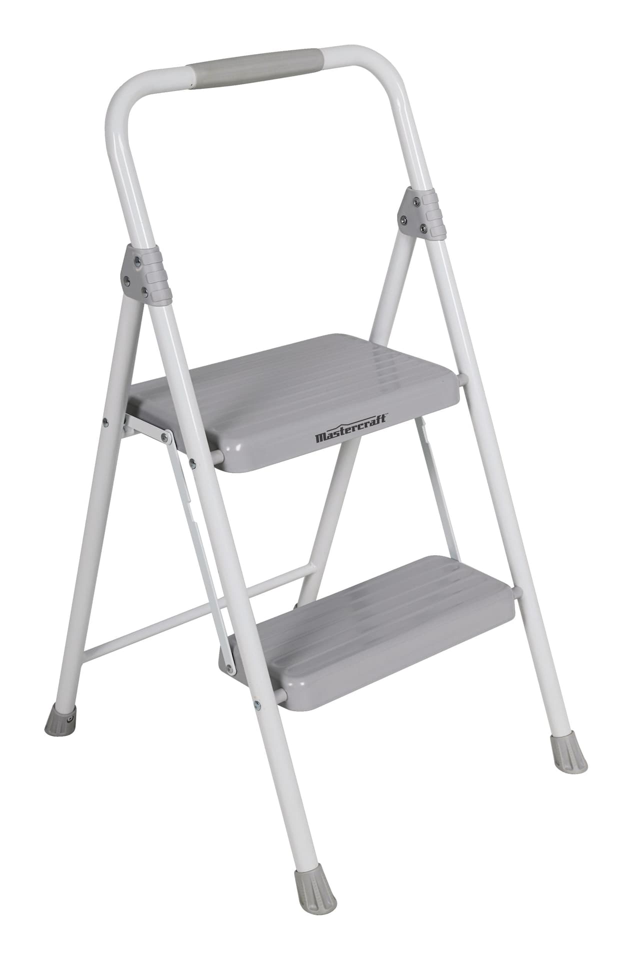 Mastercraft 2-Step Ladder/Metal Folding Step Stool, 225-lb, 2.5 ft