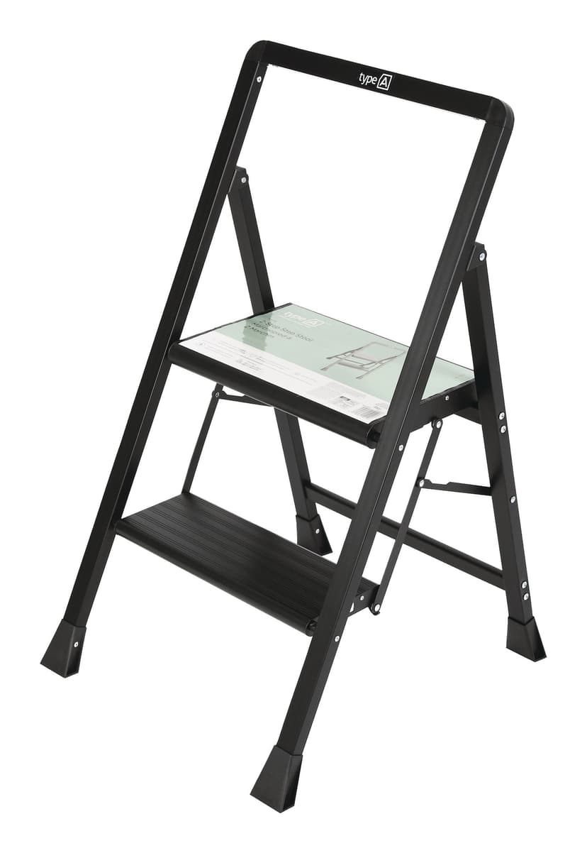 type A 2-Step Aluminum Step Stool, 225-lb, 3 ft