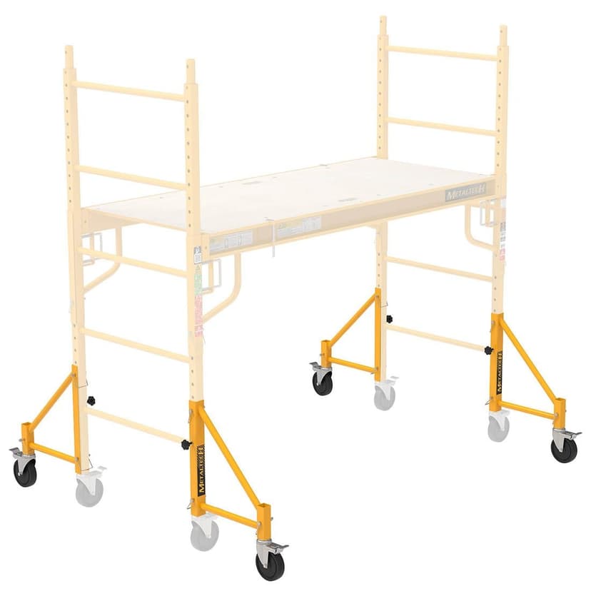 MetalTech Baker Scaffolding Safety Accessory Outriggers with Castors, 4-pk, 14-in