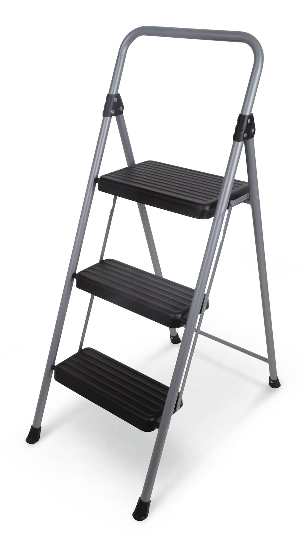 3-Step Iron/PP/PVC Slim Step Stool, 225-lb Capacity, 3.5ft
