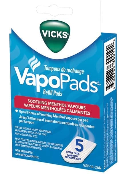 Vicks VSP-19-CAN VapoPads® Refill Pads, Soothing Menthol Scent, 5-pk