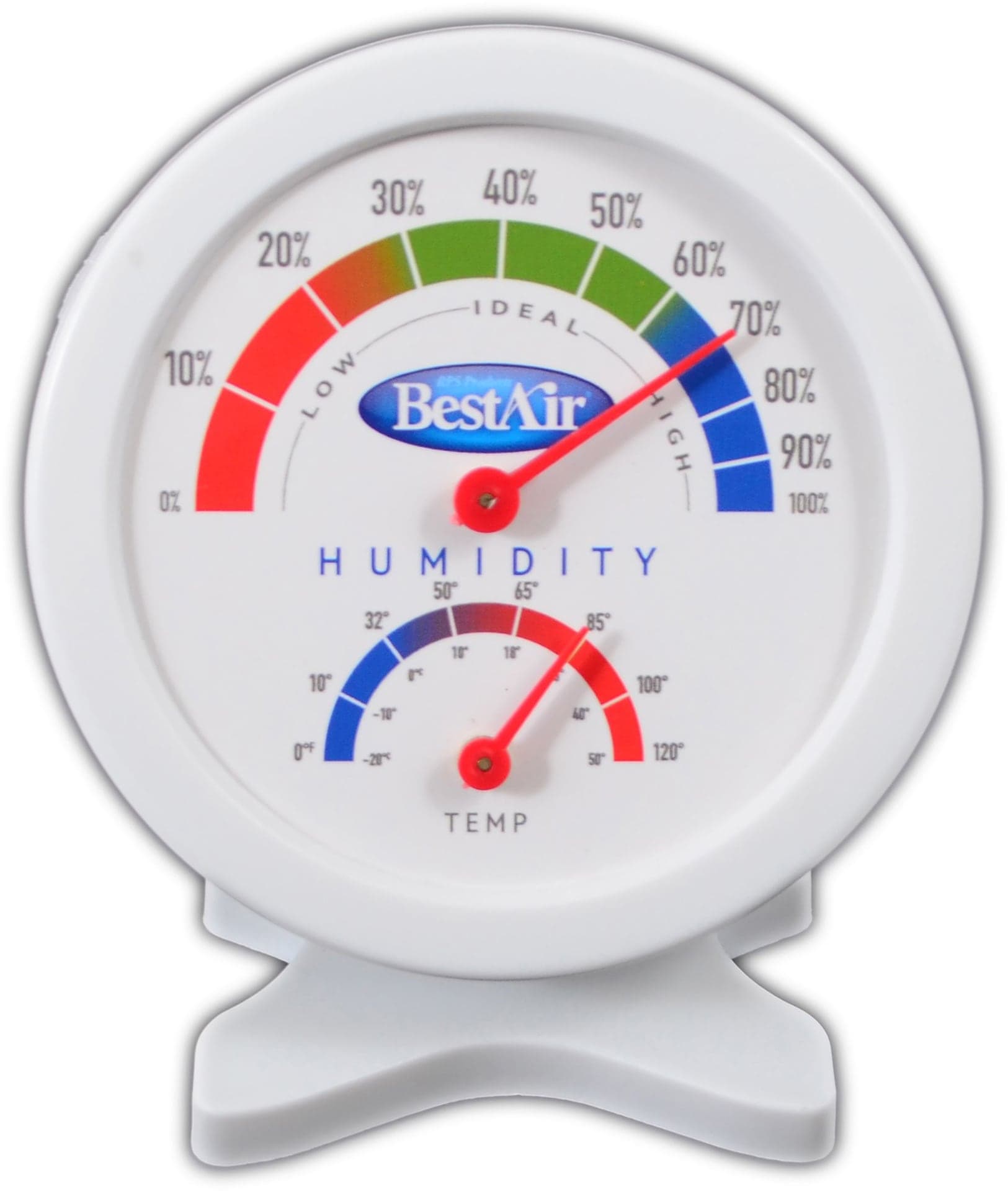 BestAir HG050-PDQ-4 Humidistat Humidity Monitor/Hygrometer, White
