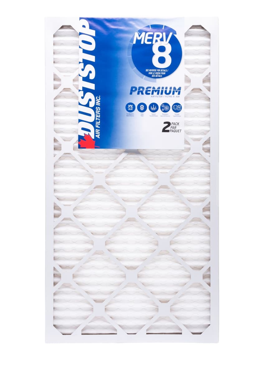 Duststop MERV 8 Premium Filter, 16-in x 30-in x 1-in, 2-pk