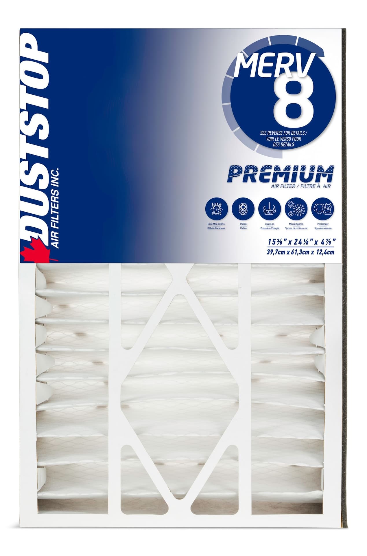 Wide Duststop MERV 8 Premium Filter with Foam, 16-in x 25-in x 5-in