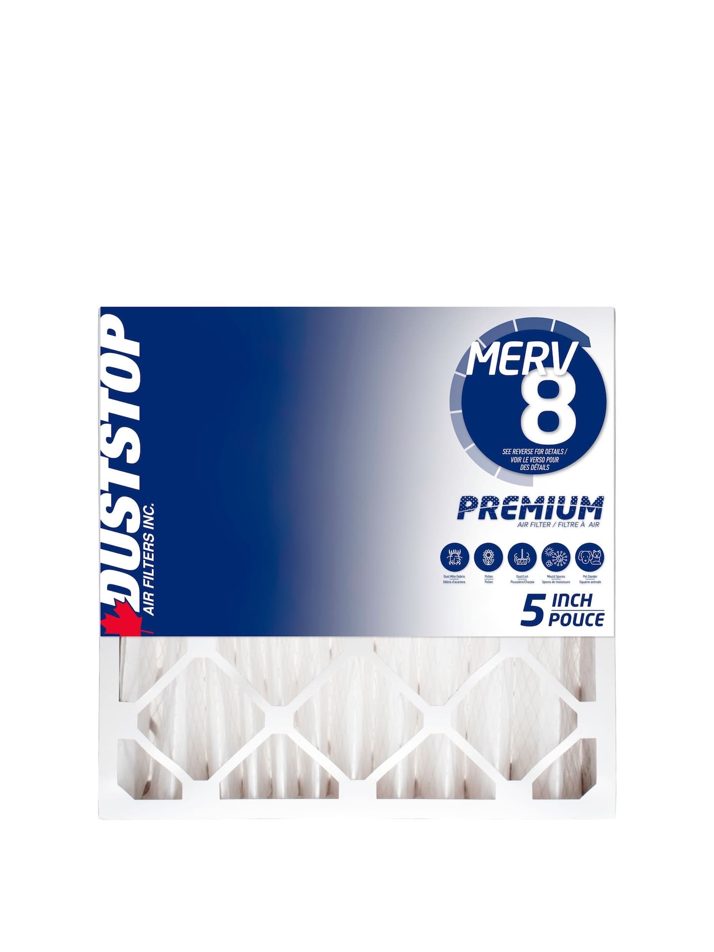 Duststop MERV 8 Premium Filter, 20-in x 20-in x 5-in