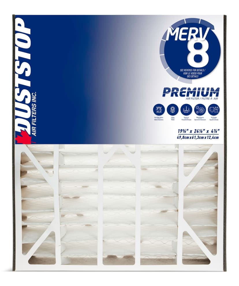 Wide Duststop MERV 8 Premium Filter with Foam, 20-in x 25-in x 5-in