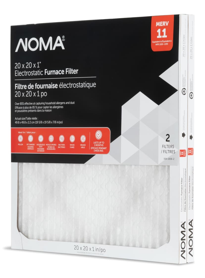 NOMA Merv 11 Furnace Filters, 2-pk, 20 x 20-in