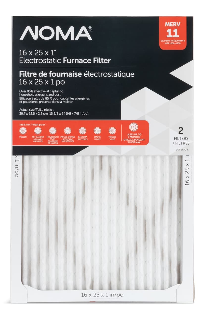NOMA Merv 11, 16-in x 25-in, 2-pk