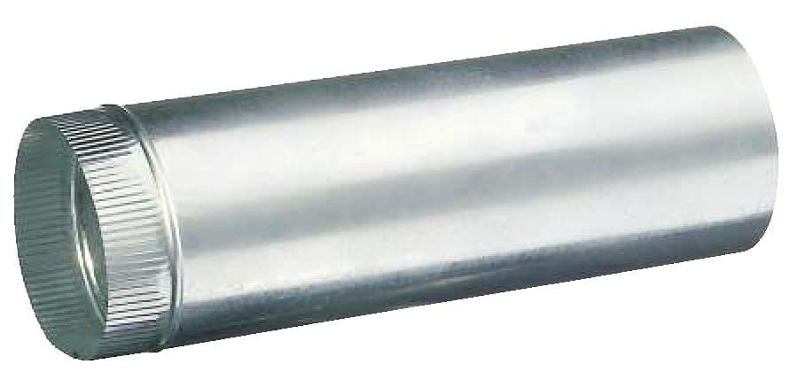 Imperial 30 Gauge Round Pipe For Warm/Cold Air, Galvanized Steel, 6-in Diameter, 18-in Length