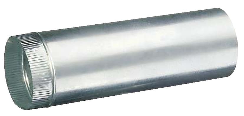 Imperial 30 Gauge Round Pipe For Warm/Cold Air, Galvanized Steel, 6-in Diameter, 18-in Length